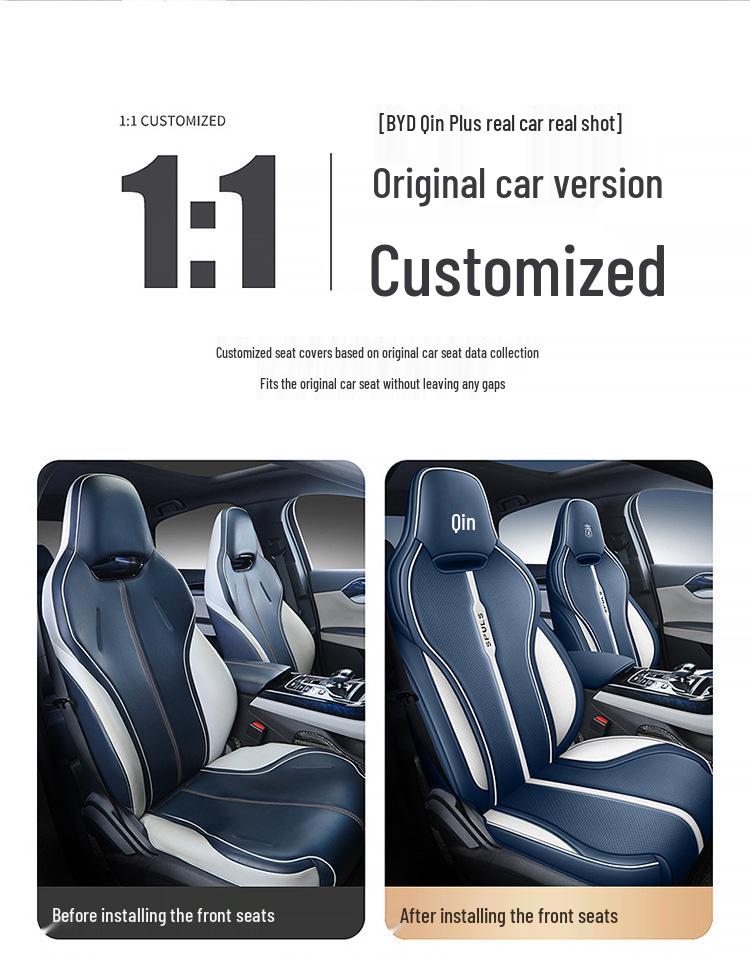 CKX Sports Leather Seat Cushion for BYD Qin PLUS - All-Season Cover