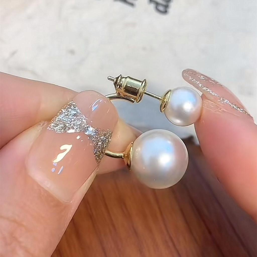 Elegant Pearl Stud Earrings with Anti-Allergy S925 Silver Needle