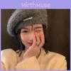 Beret Mohair Elegant For Women Stylish Winter Warmth Large Fit Hat