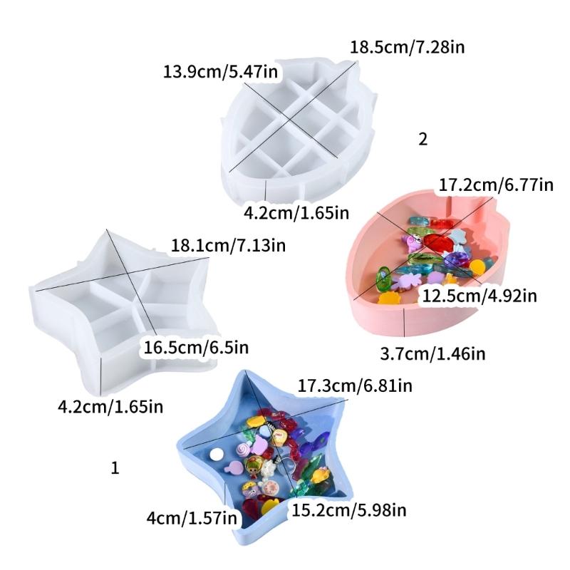 Strawberry and Star Jewelry Boxes Mould Cute Strawberry Star Shaped Silicone Mold for Handcrafted Storage Solutions