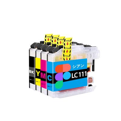 For Brother LC111 B111 Great Value Compatible Ink Cartridge Large Capacity 4 Color Set Individually Level Displayable IC [ASSIST-BOX]