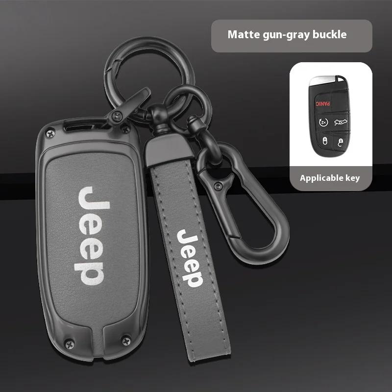 Dla samochodu Jeep Aluminiowe Etui na Kluczyki Torba na Kluczyki Brelok Obudowa Jeep Commander Compass Gladiator Wagoneer Grand Cherokee Wrangler JK Rene