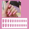 24ks Ballerina Pure Color Matte Coffin Nails Full Cover Medium Falešný Gel Matný lis na nehty