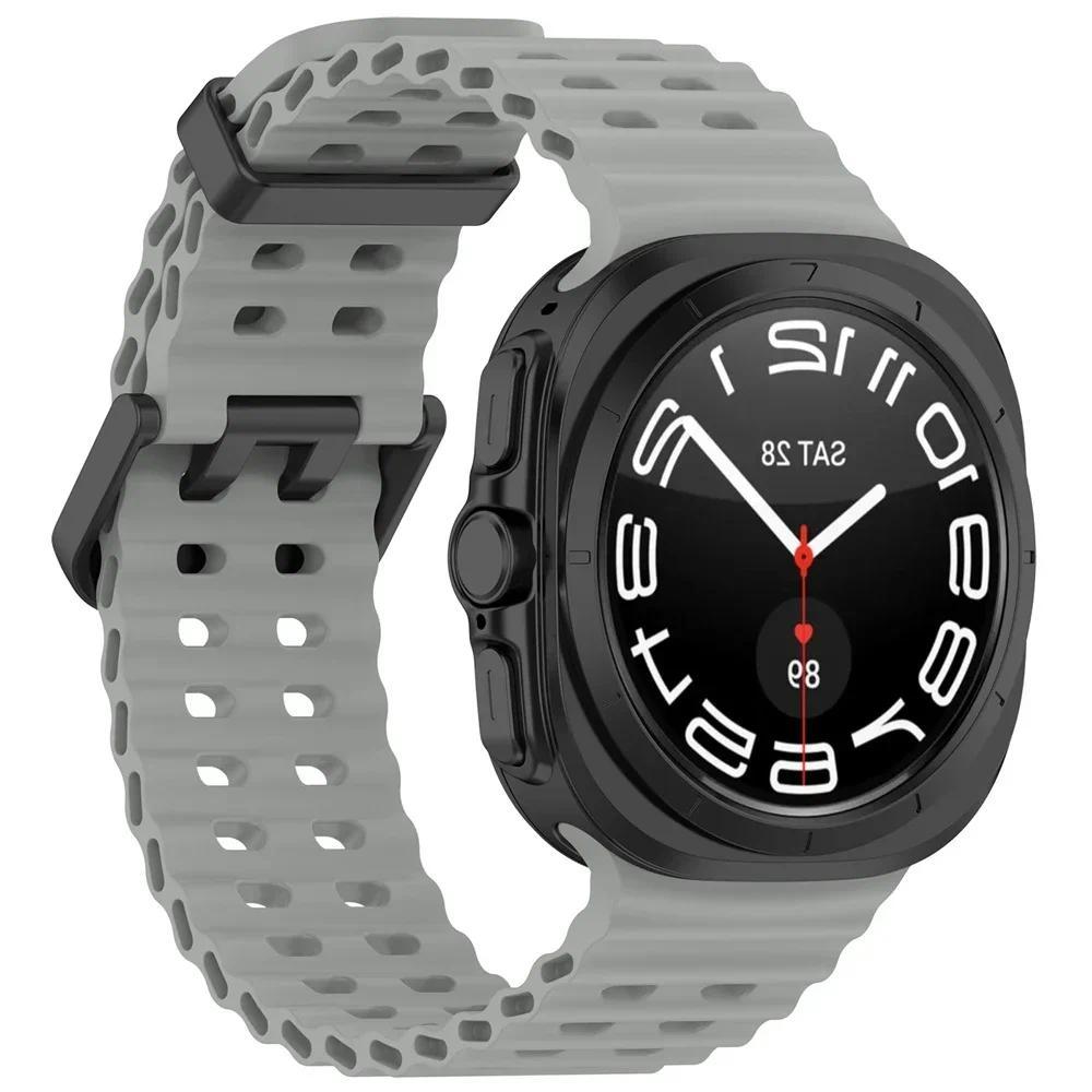 Silicone Strap For Samsung Galaxy Watch Ultra Band Watch 7 Ultra 47mm Bracelet Correa Watchband SM-L705F Watch Bands Accessories