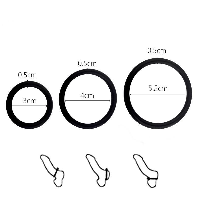 3/4 Pcs Penis Rings Cock Rings Sleeve Delay Ejaculation Silicone Beaded Time Lasting Erection Sex Toys for Men Adult Games