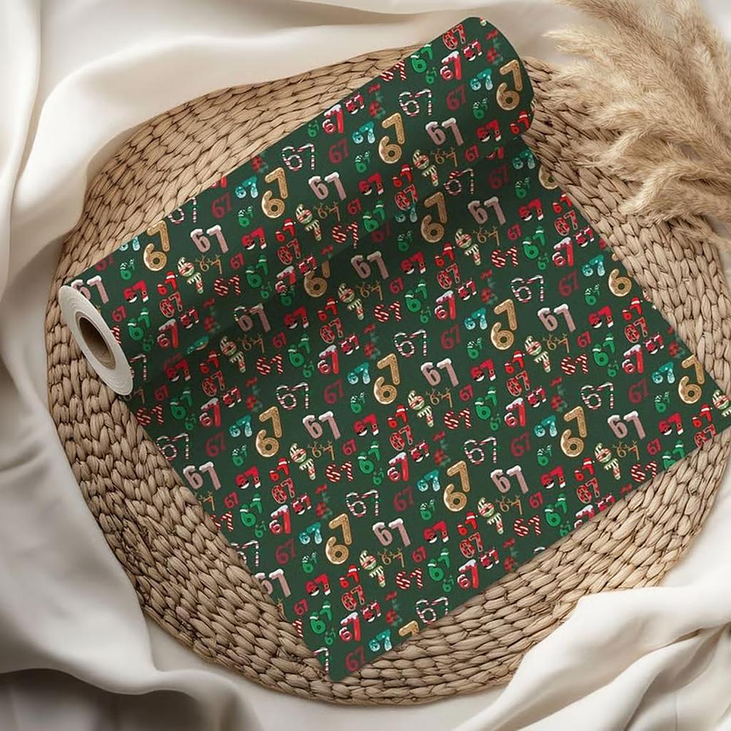 Christmas Gift Wrapping Paper Roll Holiday Decorative Packaging Material