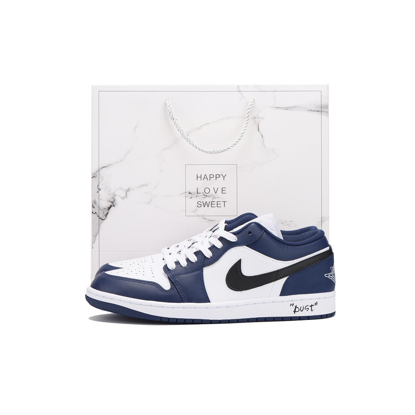 

Jordan Air Jordan 1 Vintage Basketball Shoes Women s Low Top White Blue 553560-141(Team59-SBOX) 36.5