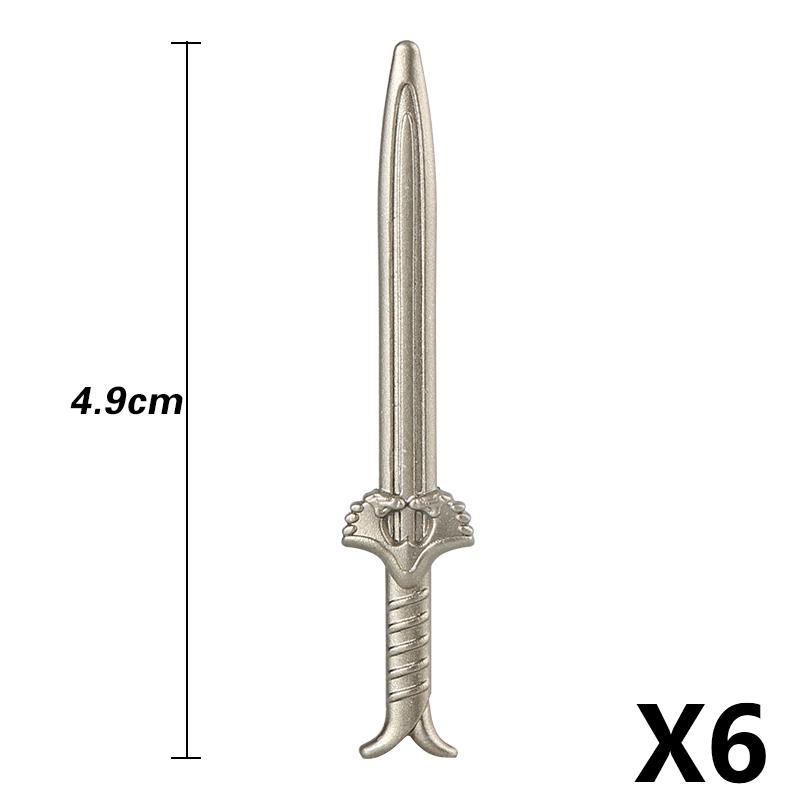 MOC Medieval Building Block Soldier Figure Weapon Accessories Battle Axe Bow Arrow Sword Sheath Shield Assembly Puzzle Brick Toy
