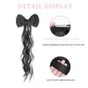 Syntetisk chignon sløyfe hestehale klips i hårforlengelser Naturlig falskt mørkt brunt hår Hårnåler Bånd Tilbehør for kvinner