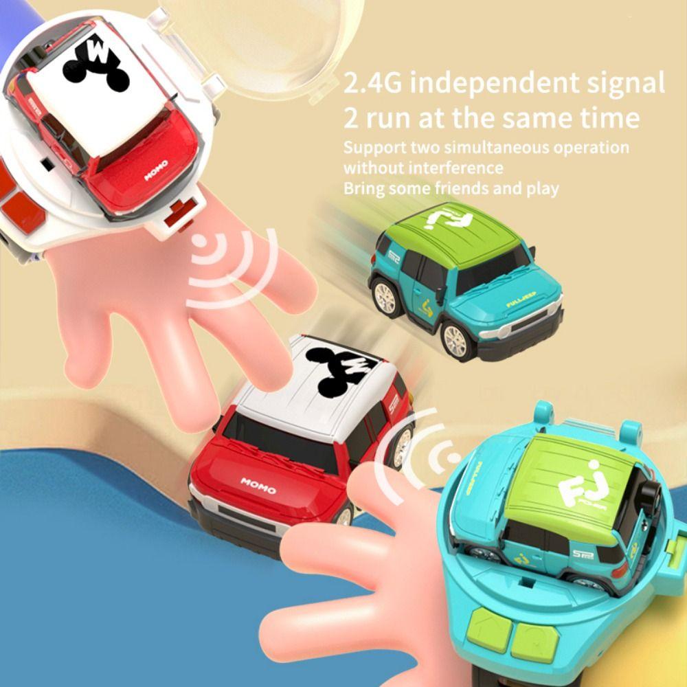 2.4 GHz Wireless Watch Car USB Charging Mini Zinc Zinc Alloy Racing Funny Toy RC Car  Boys Girls