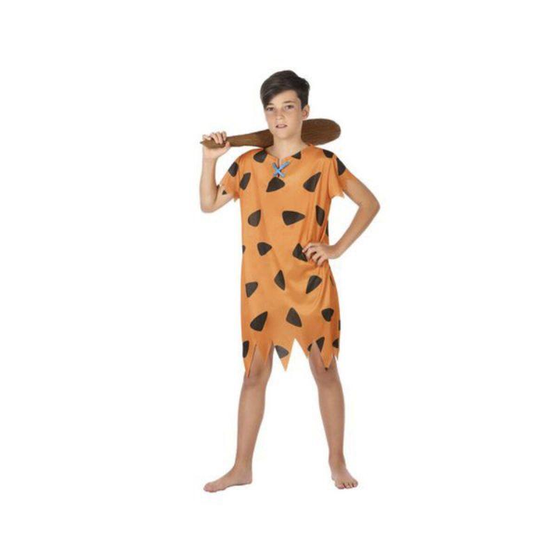 BB Carnival-Costume for Children Orange Caveman (1Pc) 5-6 Years