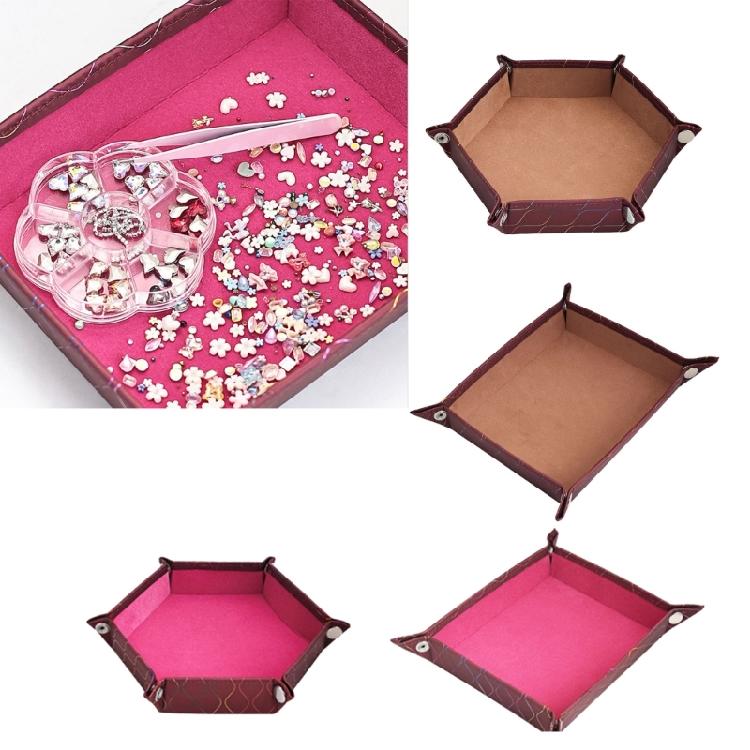 Fashion PU Leather Storage Tray Jewelry Storage Dish Desk Accessory Tray Suitable For Watches And Small Items