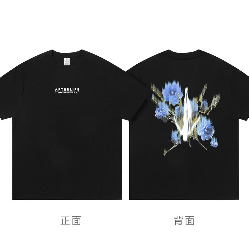 

2025 Qdance Tomorrowland EDC Electric Syllabic Wear Around The Disco Clothes Pure Cotton T-shirt High Quality Luxury Brand 4XL