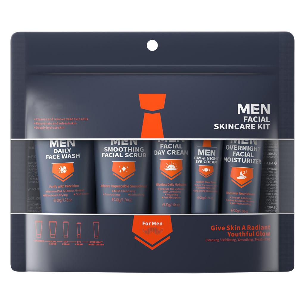Men's Cleansing Facial Care Set 5-piece Moisturizing, Moisturizing,Facial Care, A Gift For Men,1set