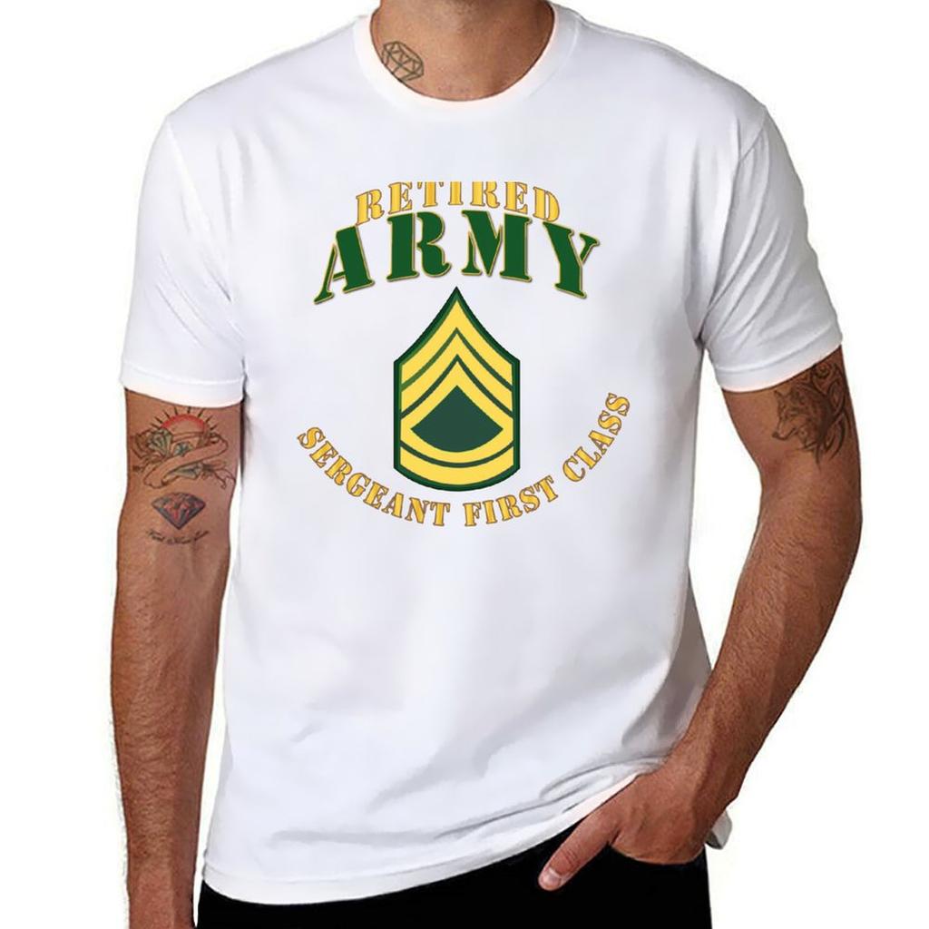 Army Army Sfc Retired Tshirt T Shirt For Man 100 Percent Cotton Tshirt
