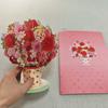 Ewige Blüte Popup-Karte für Valentinstag und Muttertag mit Laserschnitt-Motiv