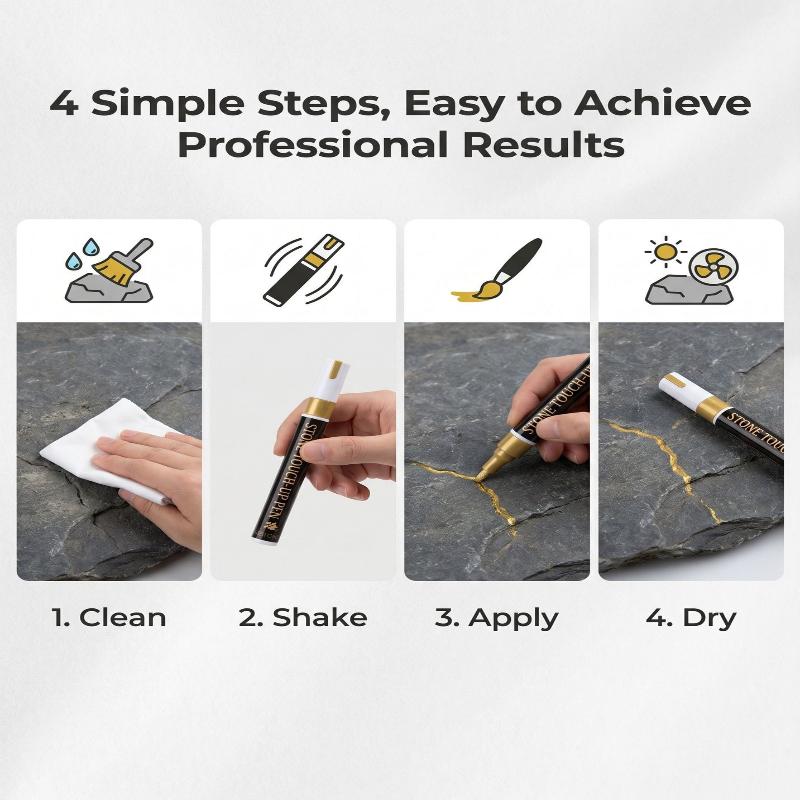 Tombstone Marker Inscription Restoration Pen For Granite Marble And Stone Surface Scratch Covering And Restoration Pen