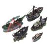 1 Pezzo Accessori Fai da Te per Acquario Acquario Serbatoio Pesci Paesaggio Nave Pirata Relitto Nave Decorazione Ornamento Barca in Resina