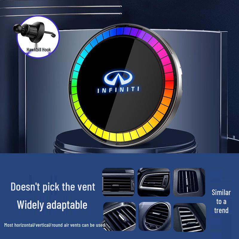 Infiniti Wireless Magnetic Phone Charger with LED Ambient Light for Q50L/QX50/QX60