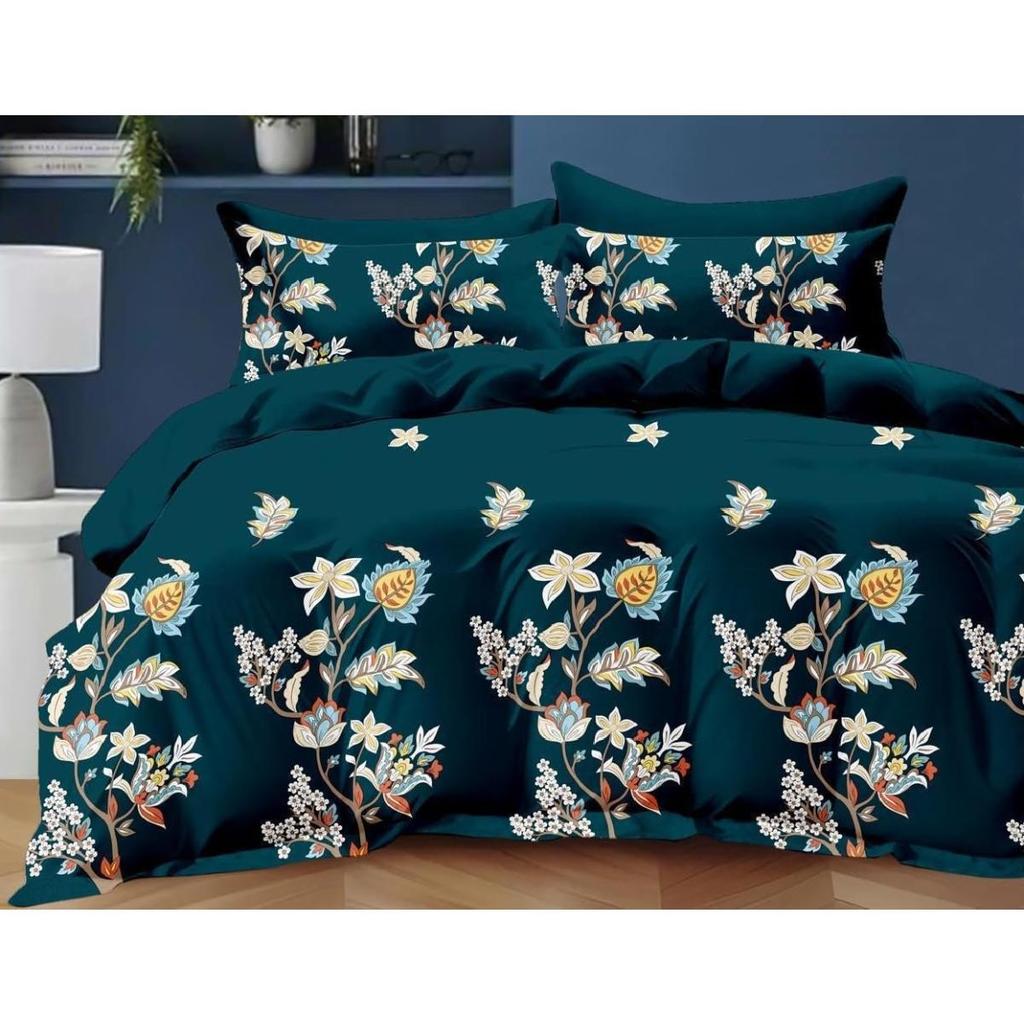 Glace Cotton AC Comforter Set Double Bed King Size with Flat Double Bedsheet & 2 Pillow Covers, 4 Pieces Bedding Set |