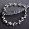 Lion head animal bracelet for men stainless steel braided chain wristband bracelet fashion hip hop jewelry