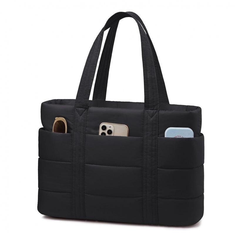 

Ladies large-capacity handbag women travel bag female lightweight and fluffy tote bag чёрный
