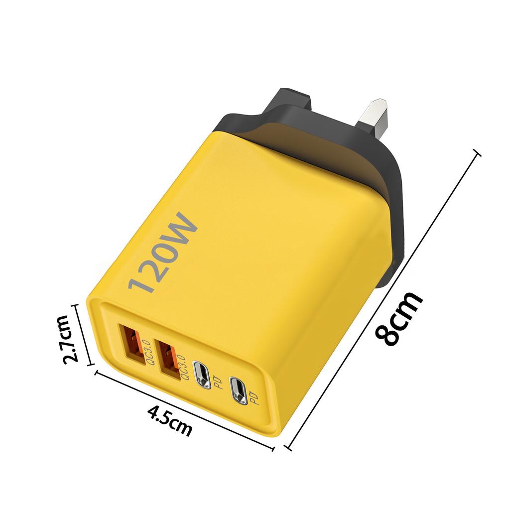 Dual Fast Charging Head Fast 3 High-Speed Cable (Type-C/Usb-A 6A High Current) for Cell Phone Tablet