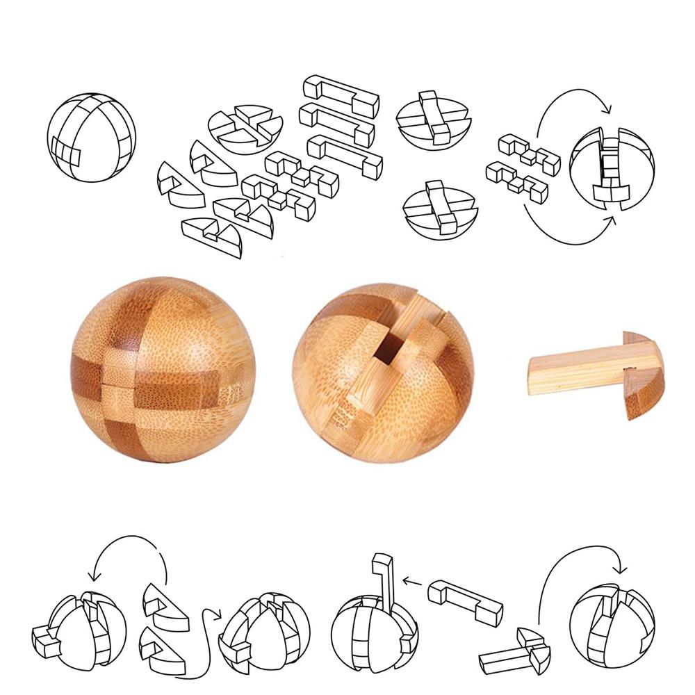 Bambini Bambini Adulti Kong Ming Luban Lock Puzzle Matematici 3D Fatti a Mano in Bambù Rompicapi Educativi Giocattolo per le Dita Regalo di Compleanno Natale