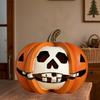 Halloween Witch Pumpkin Figurine Haunted Table Centerpiece Spooky Home Decorations for Fall Holiday Party and Events
