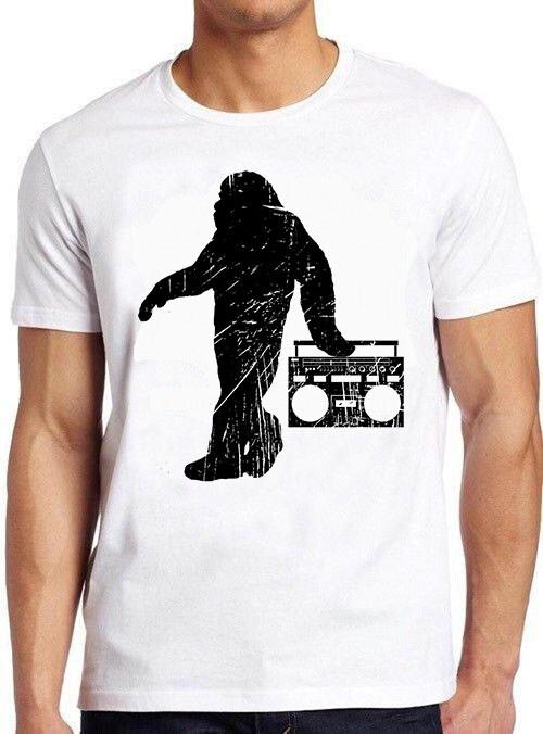 Bigfoot 80s Hip Hop DJ Sasquatch Stereo Vinyl Record Cult Movie Tee T Shirt M732 XL