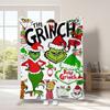 Christmas Hat Green Devil Cartoon Blanket Christmas Vibe Flannel Blanket Digital Print Blanket