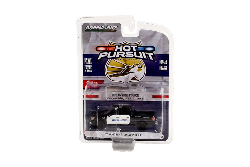 Greenlight 1/64 Nissan Titan XD Pickup California Oceanside Police Diecast Model Car [Parallel Import]