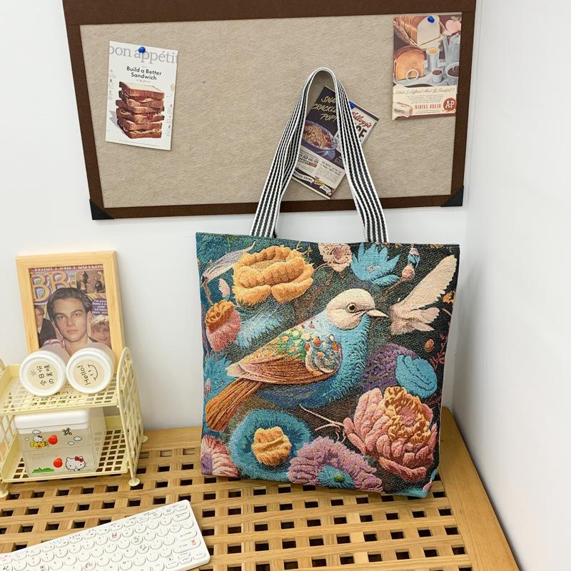 

Модная женская сумка Одноплечевая сумка Сумка для покупок большой вместимости с этническим и китайским стилем