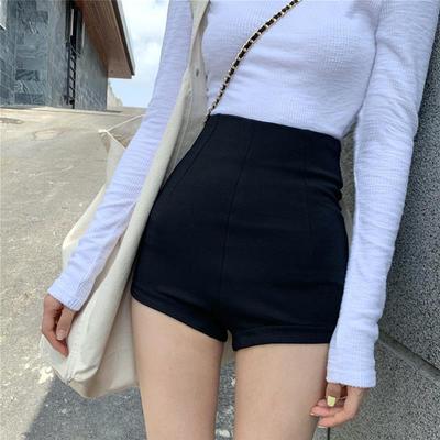 A-Linien-Shorts für Damen in Übergröße mit hoher Taille und elastischem Bund – Hotpants im Slim Fit für den Sommer 2021