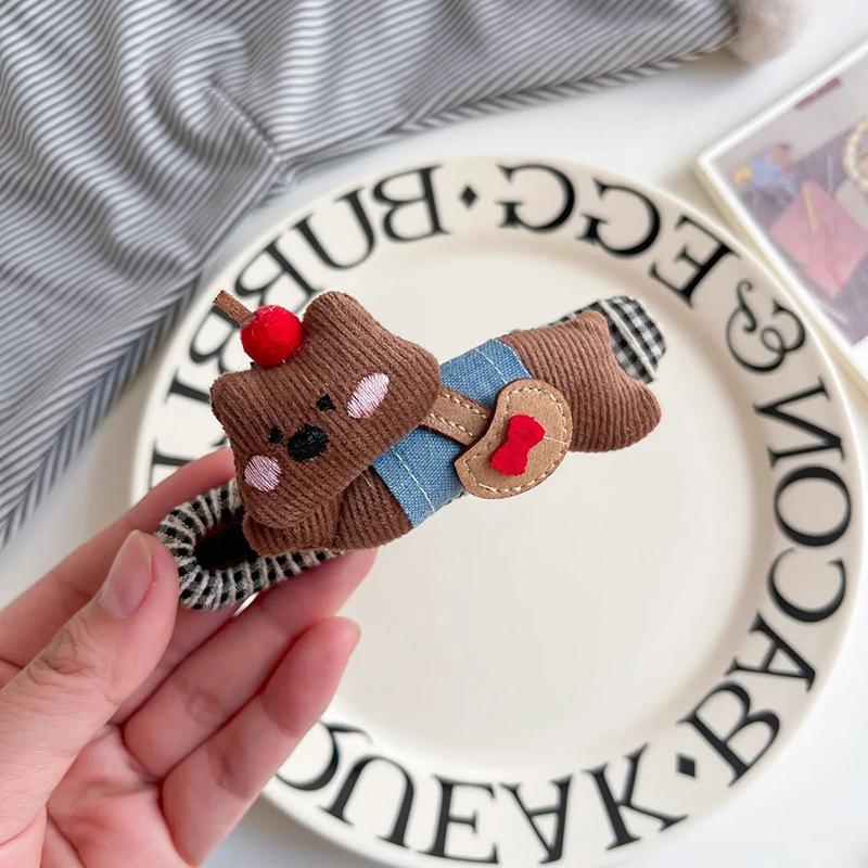 Cute Bear Cartoon Hair Clips Korean Style Girls Hair Accessories Spring Children's Hair Decorations Female Teens