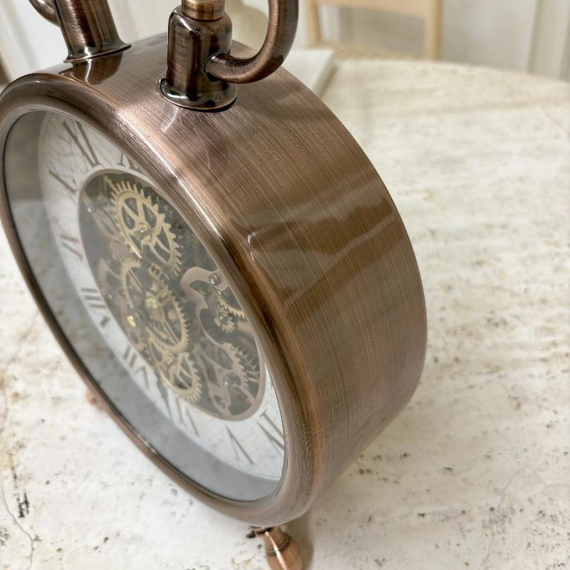 Retro Table Clock Luxury Desk Watch Decorative Silent Tabletop Clocks Aesthetic Living Room Desktop Watches Table Decoration
