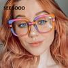 Seesooo Square Prescription Myopia Eyegalsses For Woman Anti Blue Block Fashion Nearsighted Glasses Girl Optical frame For Sale