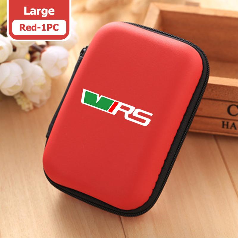 AAABR1 For Skoda Portable Mini Car Earphone Data Cable Charger Storage Bag Accessories Kodiaq Fabia Kamiq Karoq Octavia 2 3 Rapid Scala