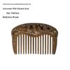 Green Sandalwood Carved Portable Scalp Massage Comb for Women