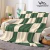 Olivenfarbene Karomuster-Flaneldecke Warm Weich Halloween Weihnachten Sofa Warm Gemütlich Dekoratives Dekor Geschenk für Alle Jahreszeiten