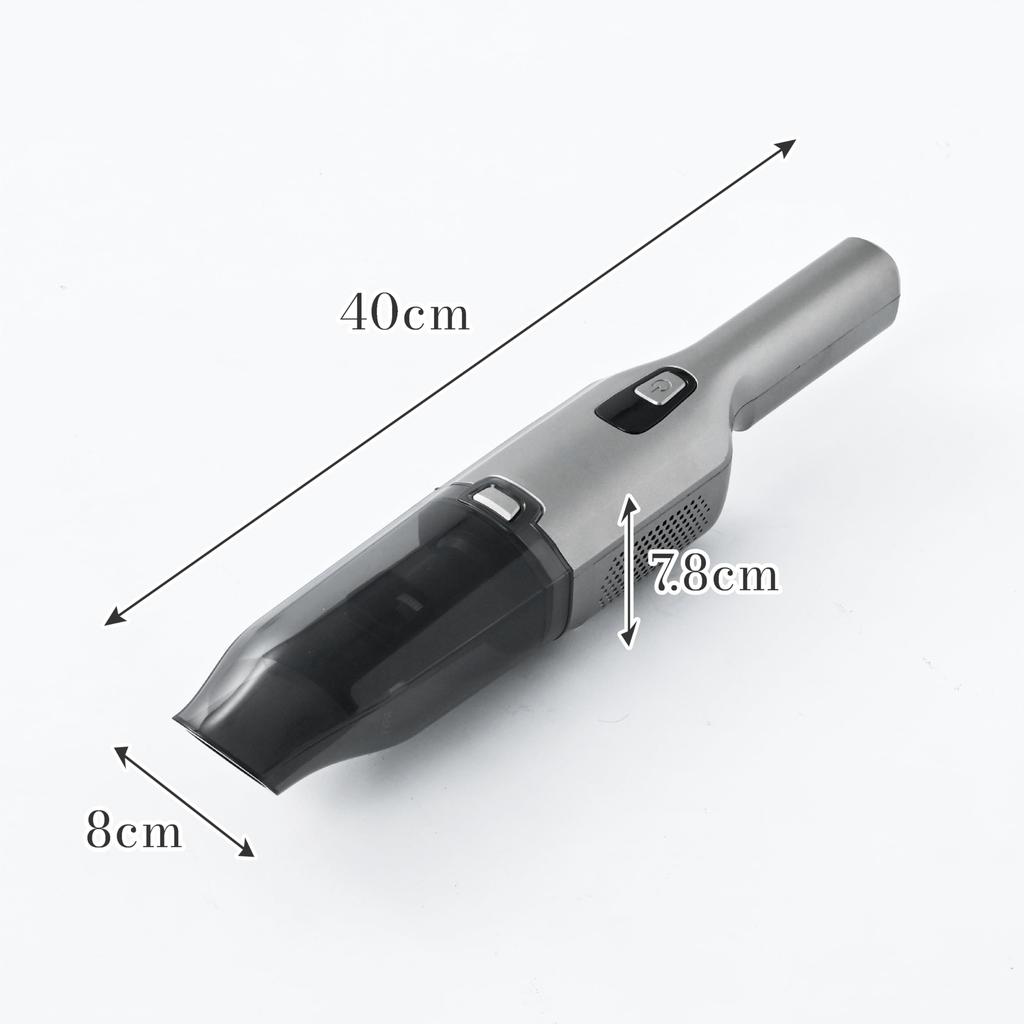 Yamazen ZHK-WL10(S) Cordless Handheld Vacuum Cleaner, Wet/Dry Use, Compact, Powerful Suction, Silver