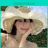 Summer Sun Hat For Women With Wide Brim And Uv Protection Features In Beige And Brown