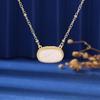 925 Sterling Silver Necklace Charm Simple Geometric Shape Woman Pendant Choker Birthday Party Gift for Friends Exquisite Jewelry