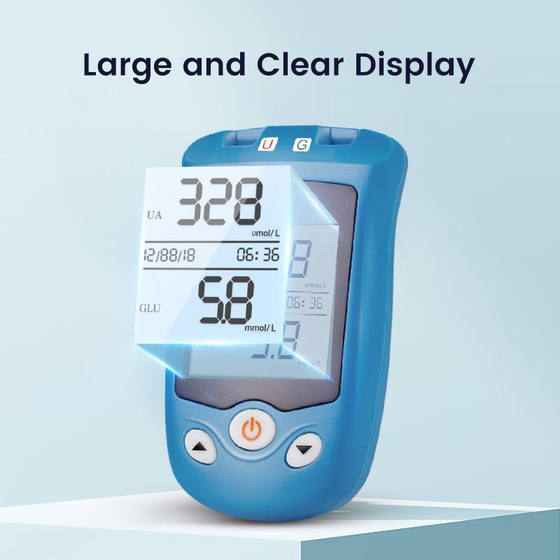 AWP1 Sinocare Safe AQ UG Blood Glucose & Uric Acid Meter or Glucose/ Uric Strips for Diabetics Gout Glucose Meter Multi-package
