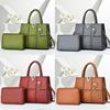 Pu Crocodile Textured Shoulder Bag With Splicing Design For Daily Use Women