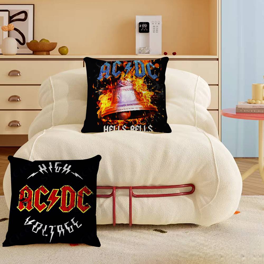 Music Art A-ACDC Pillow Gifts Home Office Furnishings Bedroom Sofa Car Cushion Cover Case 45x45cm