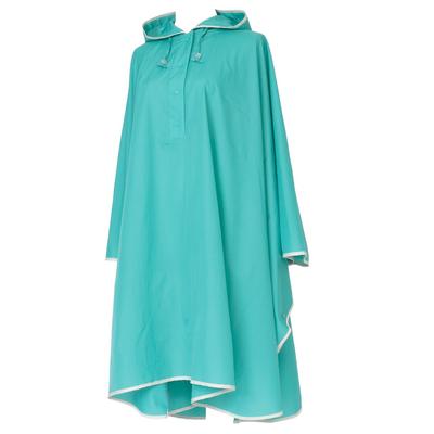Umbrella Shop Piping Rain Poncho 1600 Teflon Coated [Leven] (Turquoise)