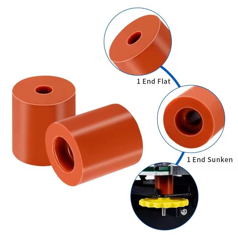 3D Printer Part Hot Bed Leveling Column Silicone Solid Spacer Platform Leveler for CR10 Ender 3 V2 Prusa Anycubic Series Heatbed