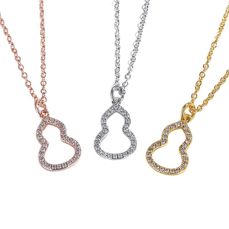 Douyin Trendige Kürbis-Halskette: Luxuriöse Damen-Klavikulkette aus Roségold mit Mikropavé-Zirkonia