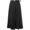 Betu Women's Winter A-Line Pleated Skirt with Belt
